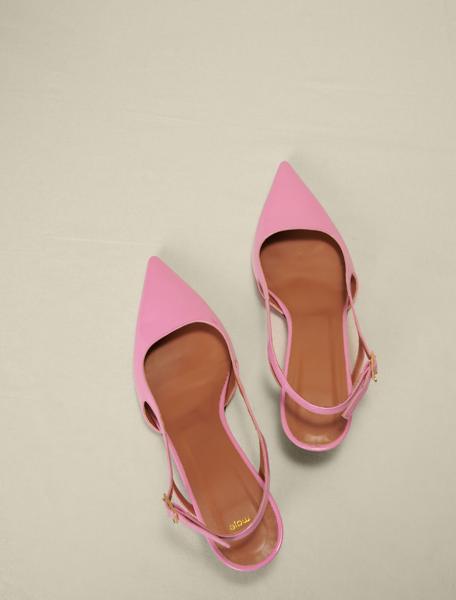 Lacquered pink heels