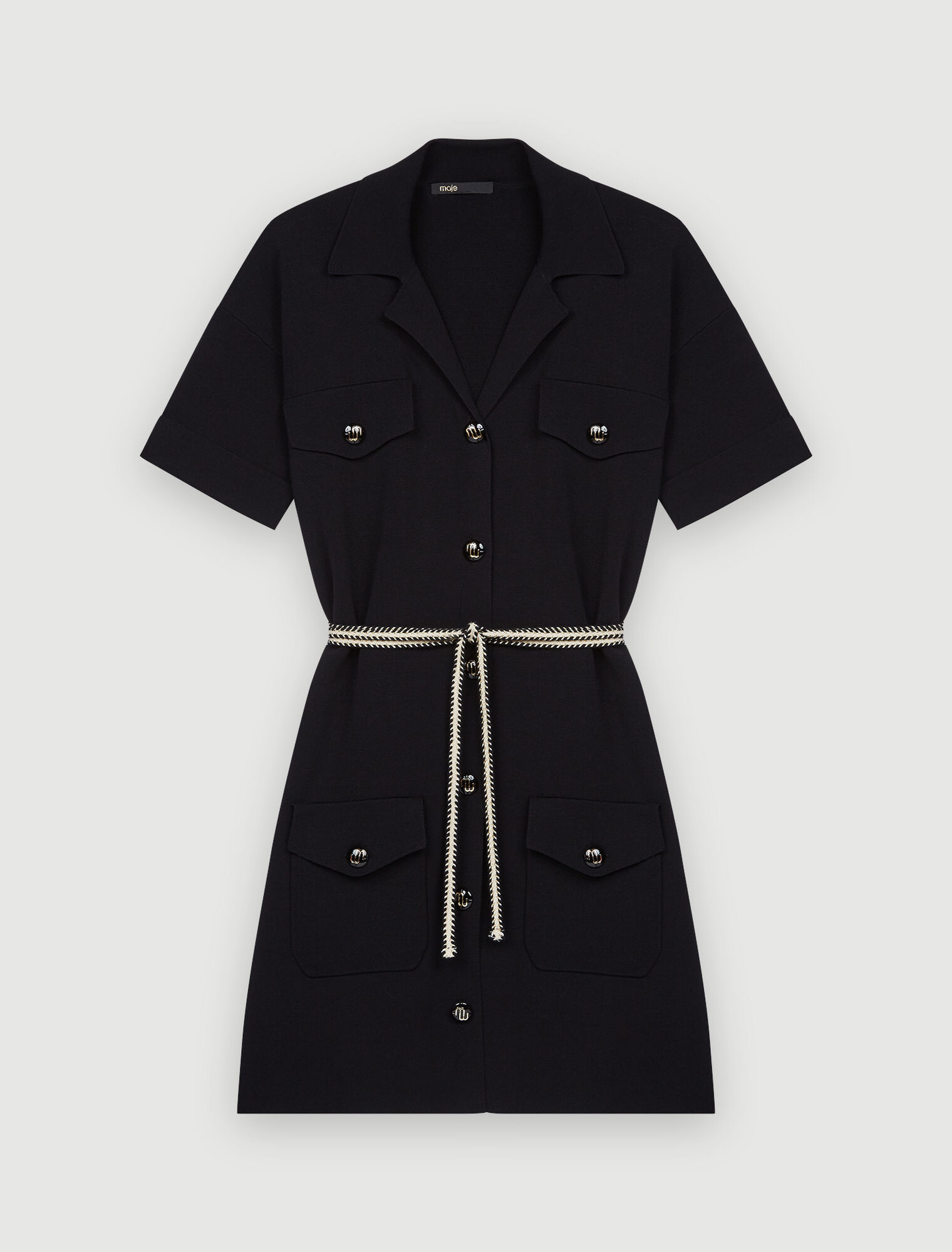 Robe en maille ceinturée