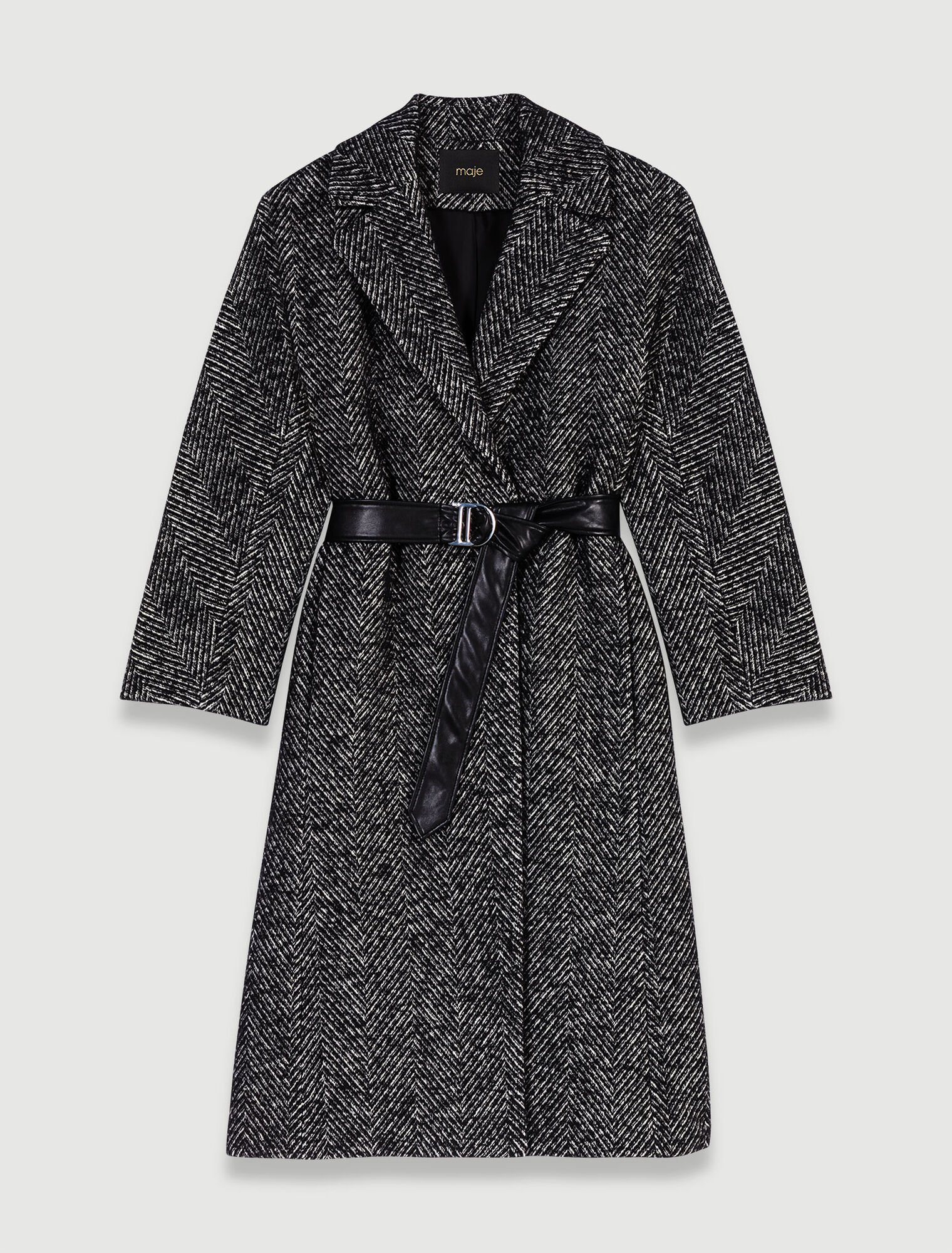 Manteau long chevrons