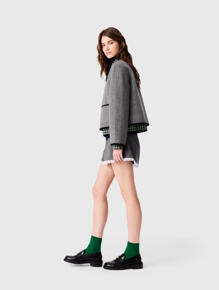Short double-faced coat