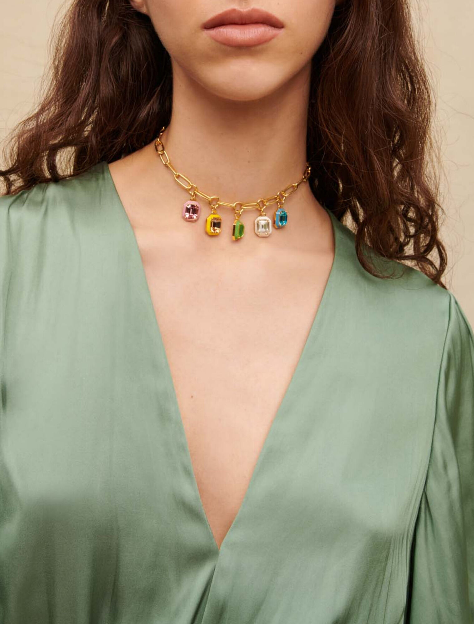 Robe longue satin&eacute;e