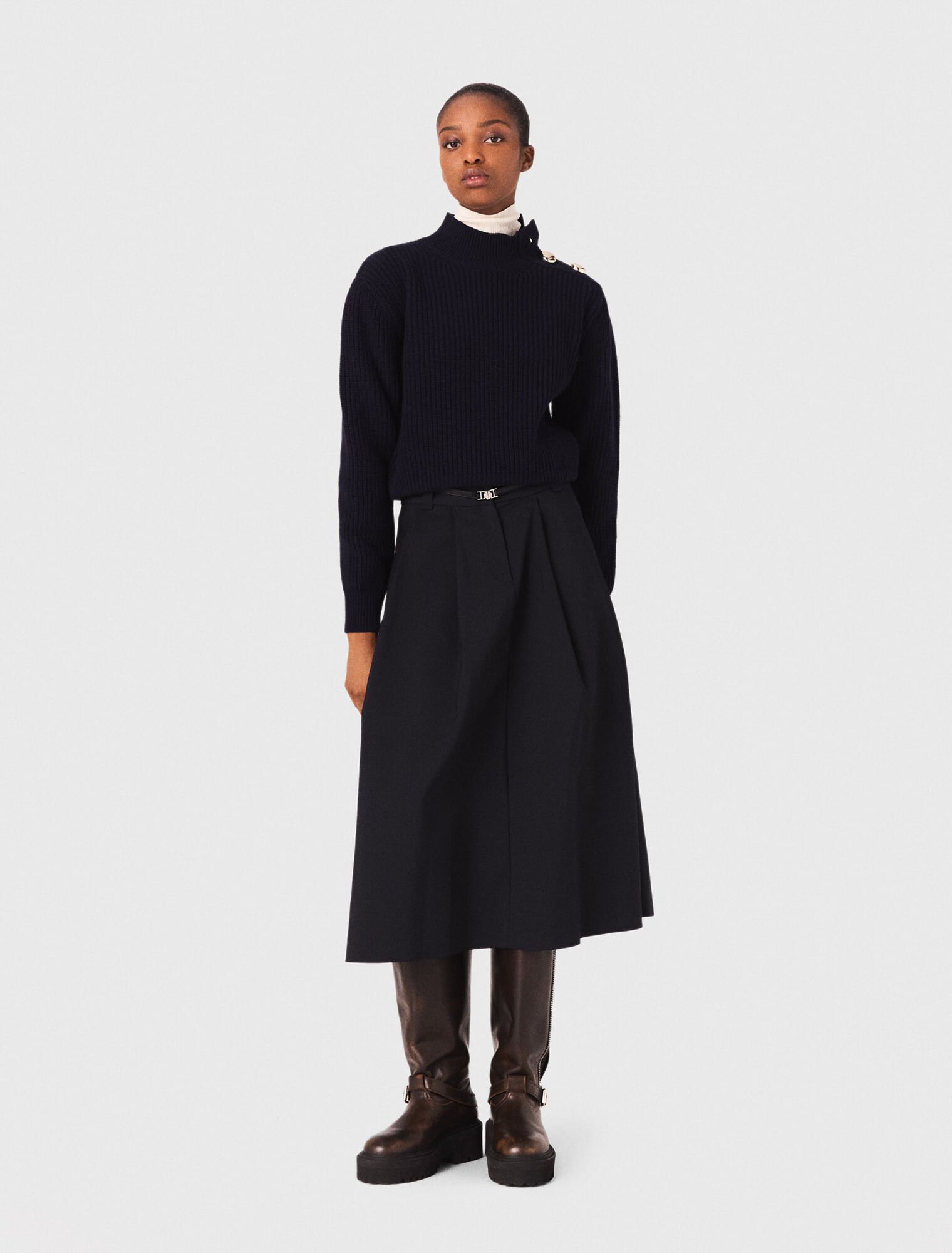 Wool roll-neck jumper