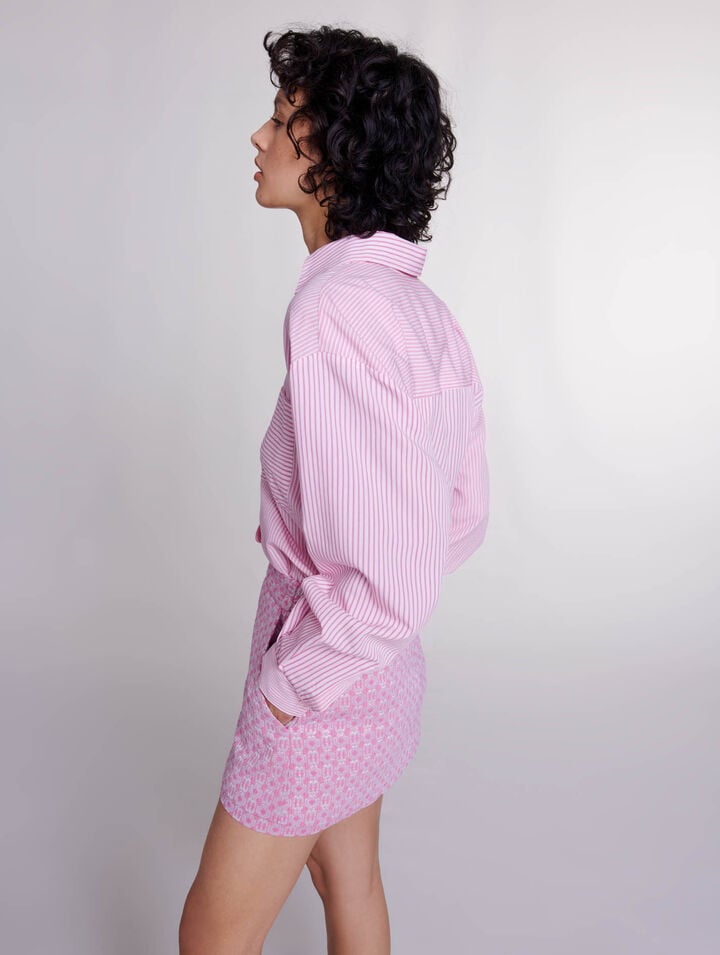 Short effet jupe en jacquard