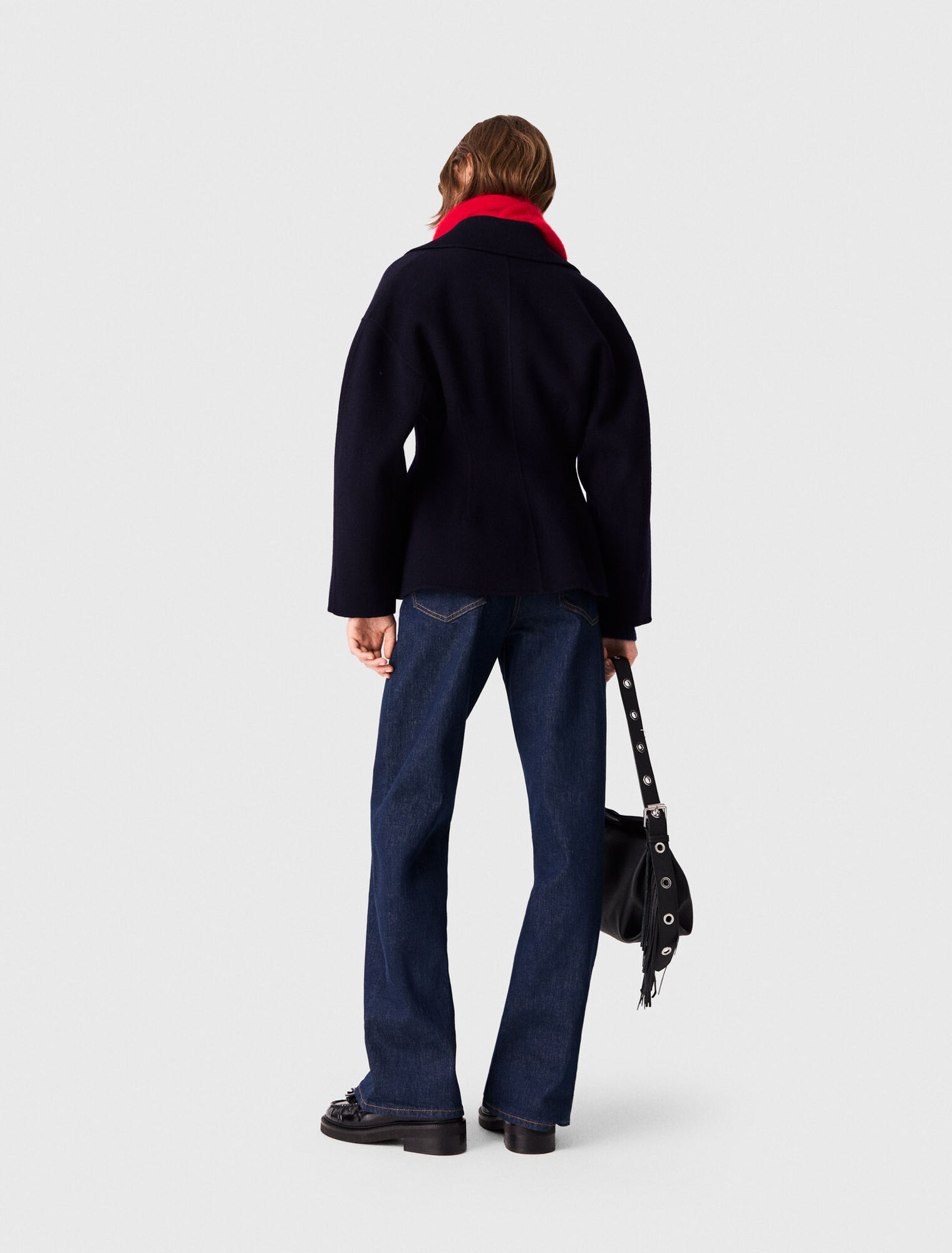 Fitted double-faced coat