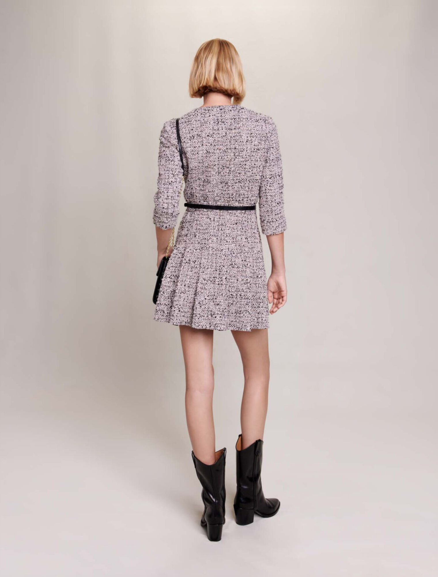 Robe courte en tweed
