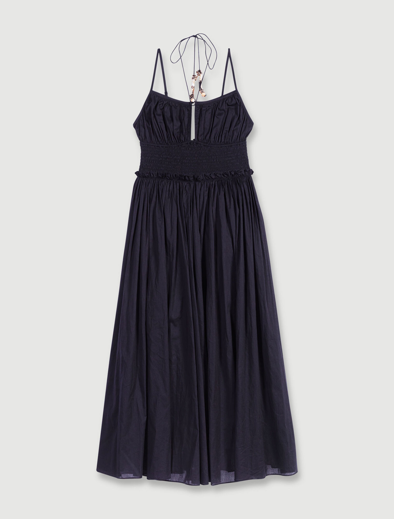 Robe à liens perlés