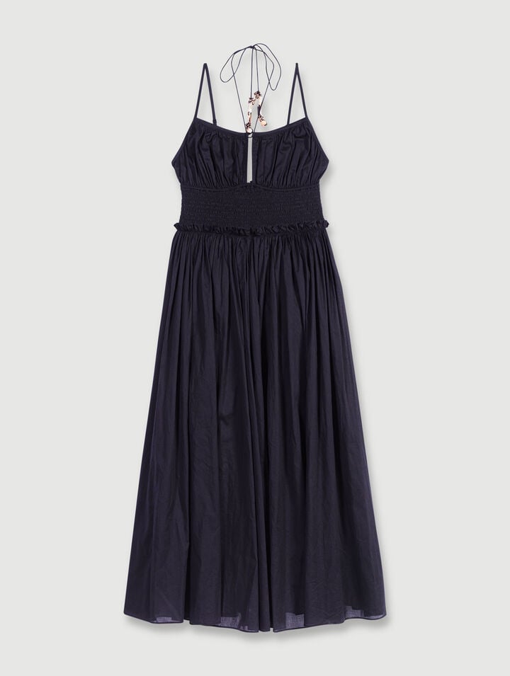 Robe à liens perlés