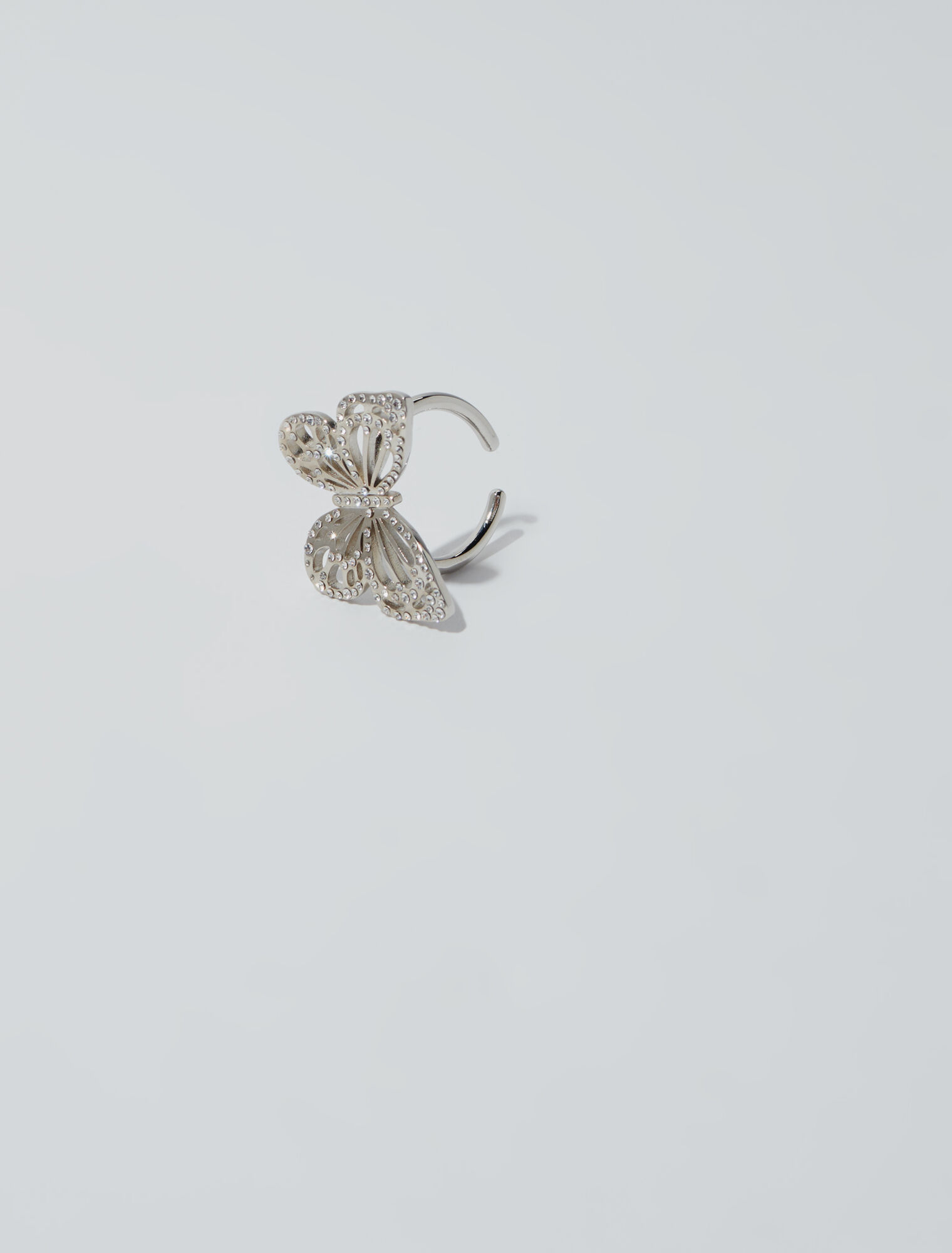 Butterfly ring with rhinestones