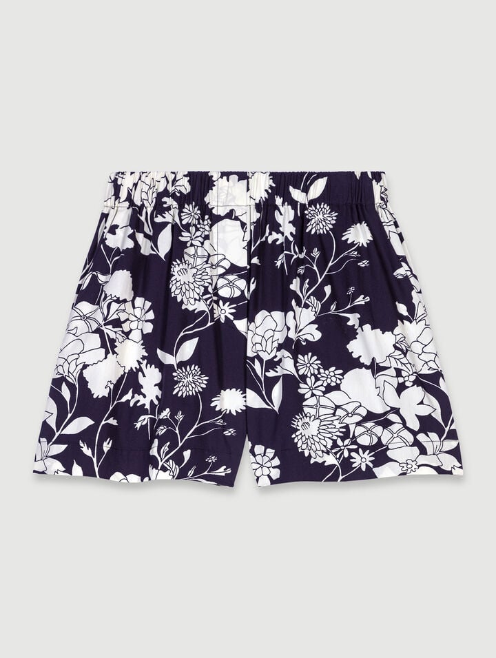Short imprimé en coton