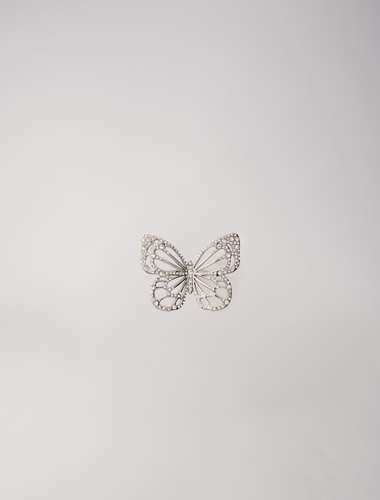 Bague papillon strass