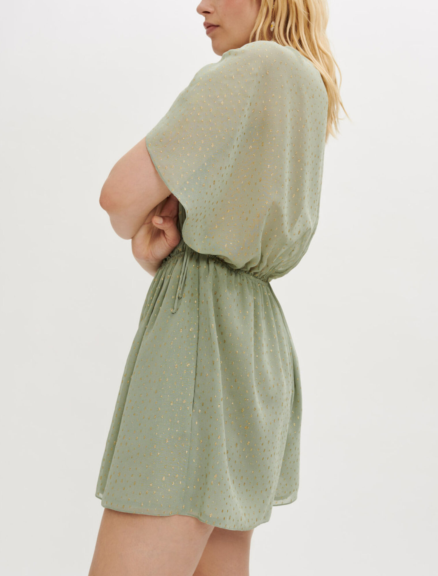 Combinaison short en mousseline fluide