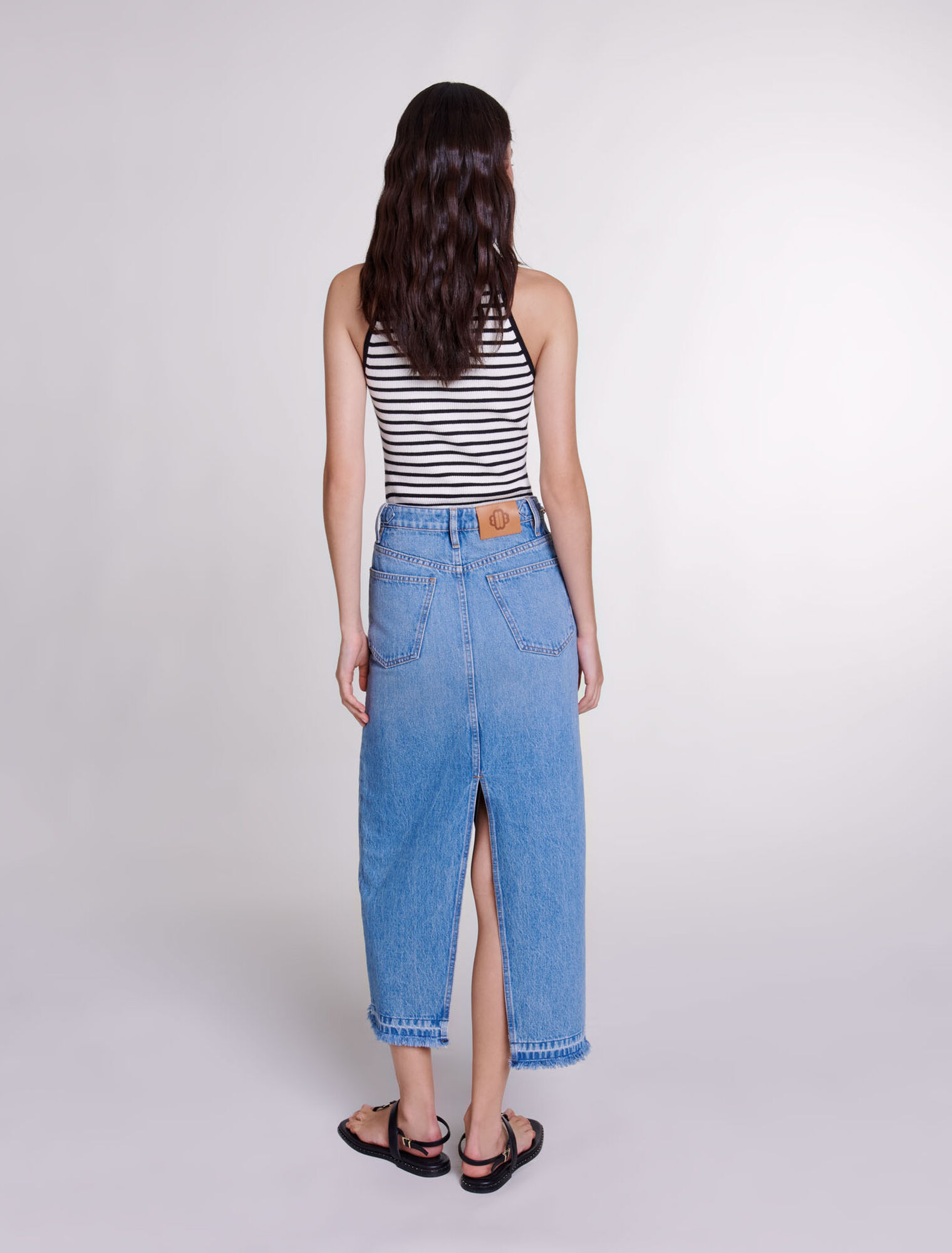 Jupe longue en denim