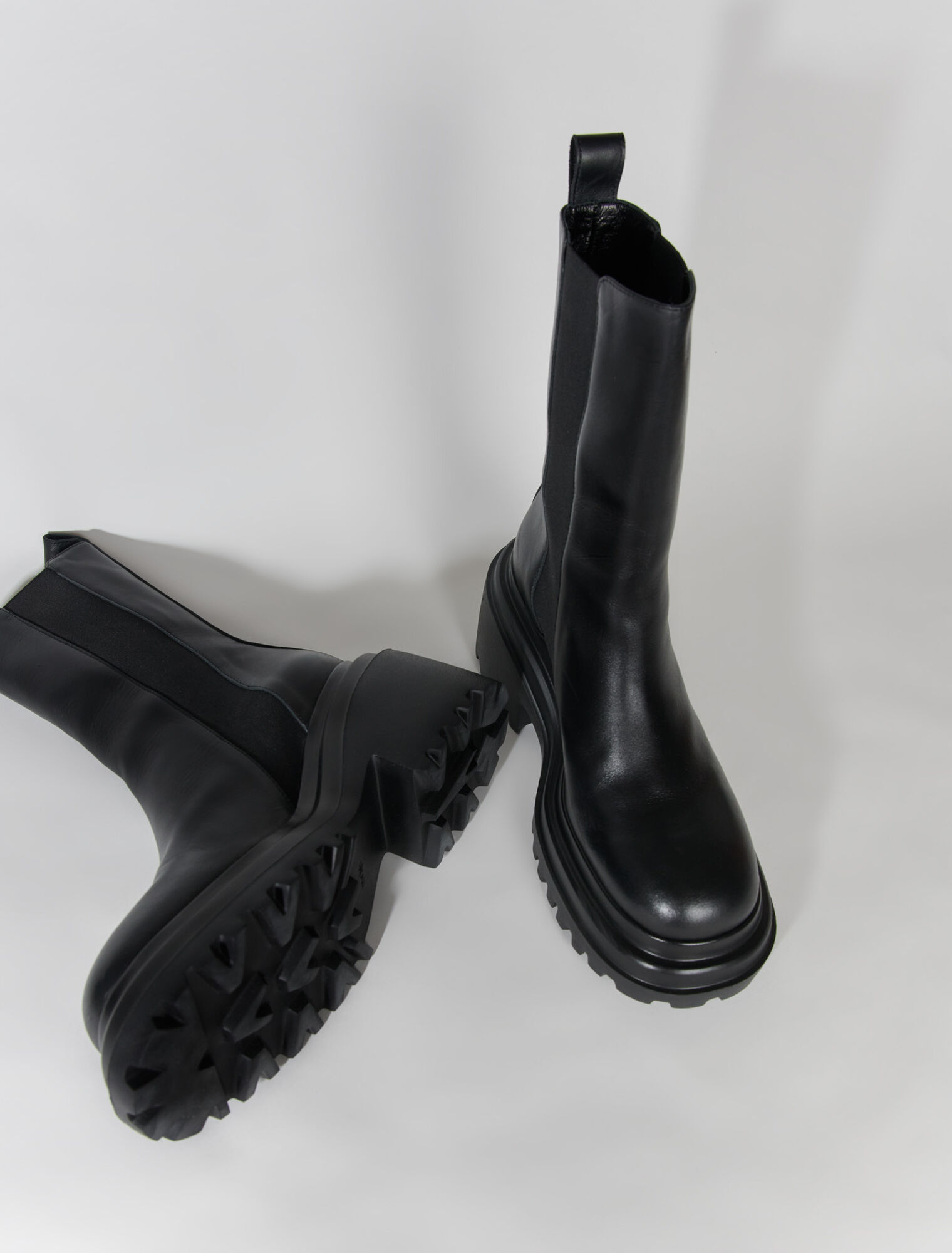 Leather ankle boots