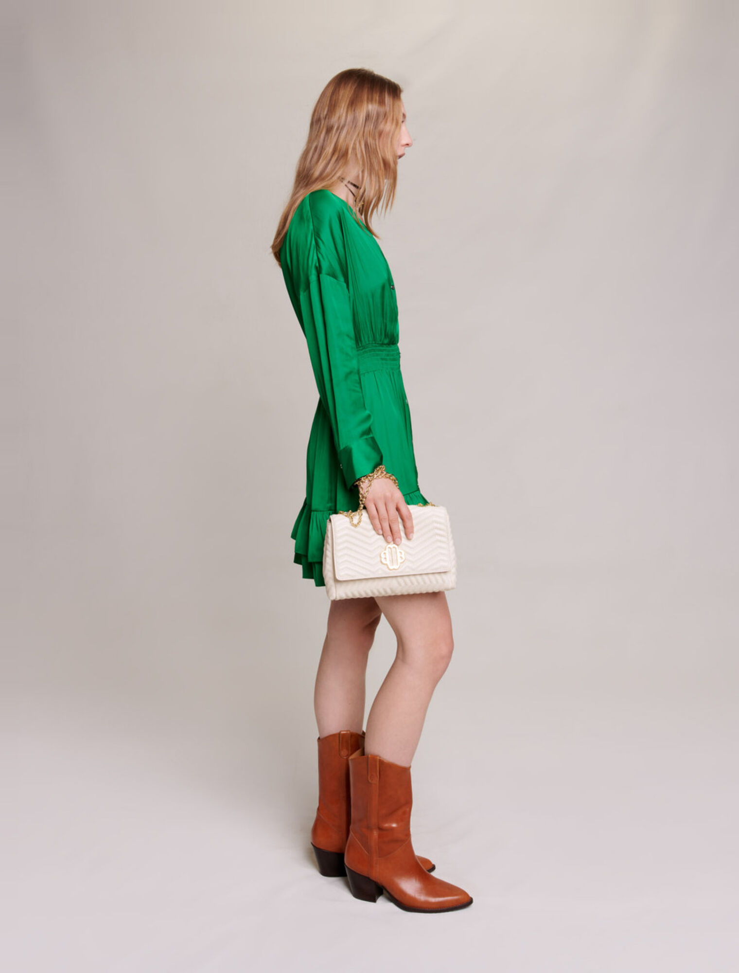 Short satin dress