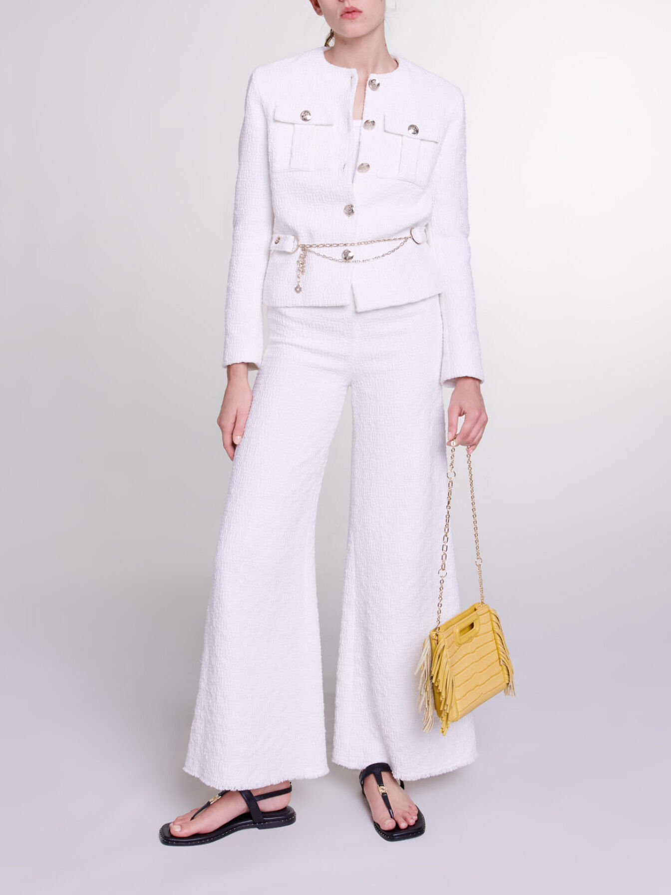 Tweed jacket White For Women | Maje
