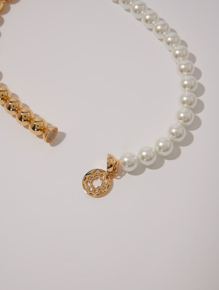 Collier chocker en mix de perles