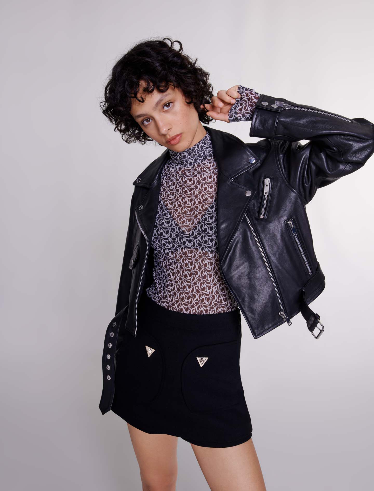 Maje dream tomorrow leather jacket clearance