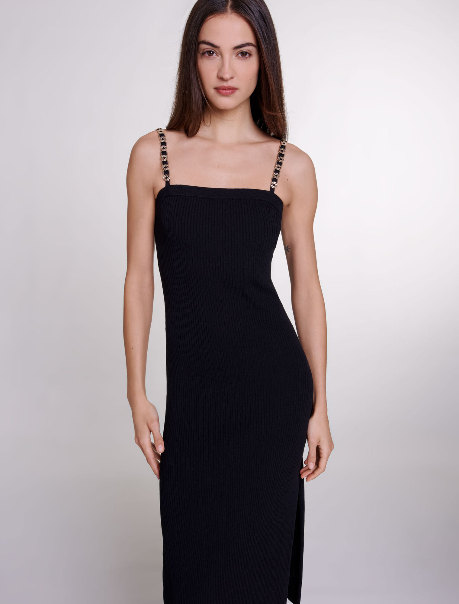 Robe longue en maille