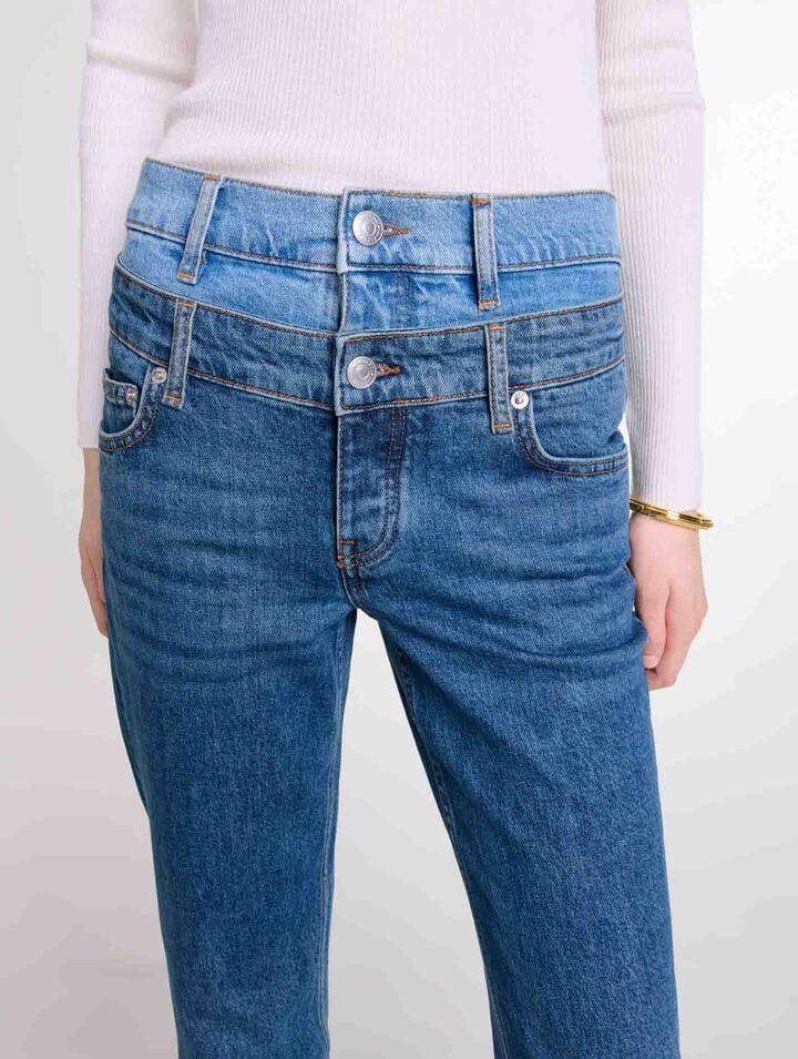 Jean double ceinture