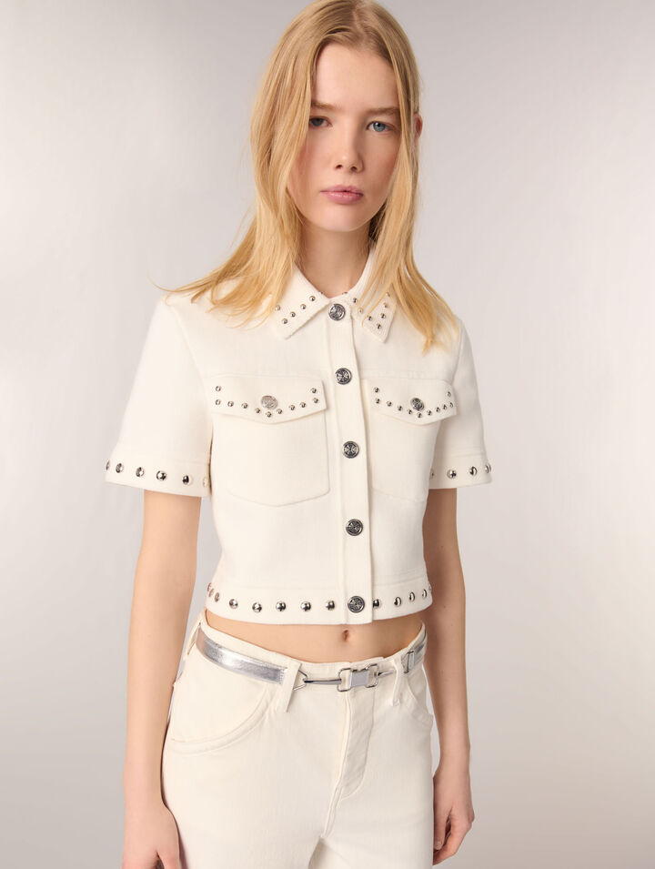 Cardigan court à studs