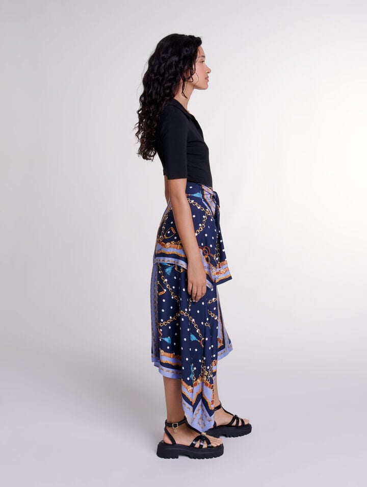 Robe trompe-l'œil imprimée 