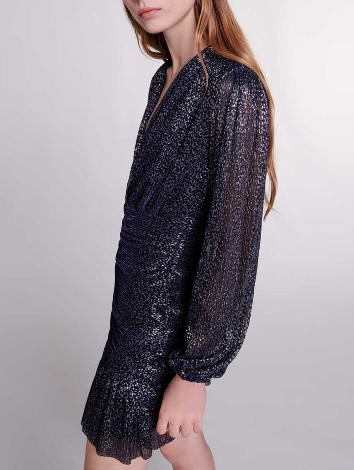 Robe en lurex drapée