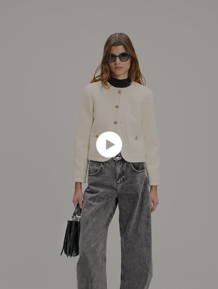 Veste courte en tweed