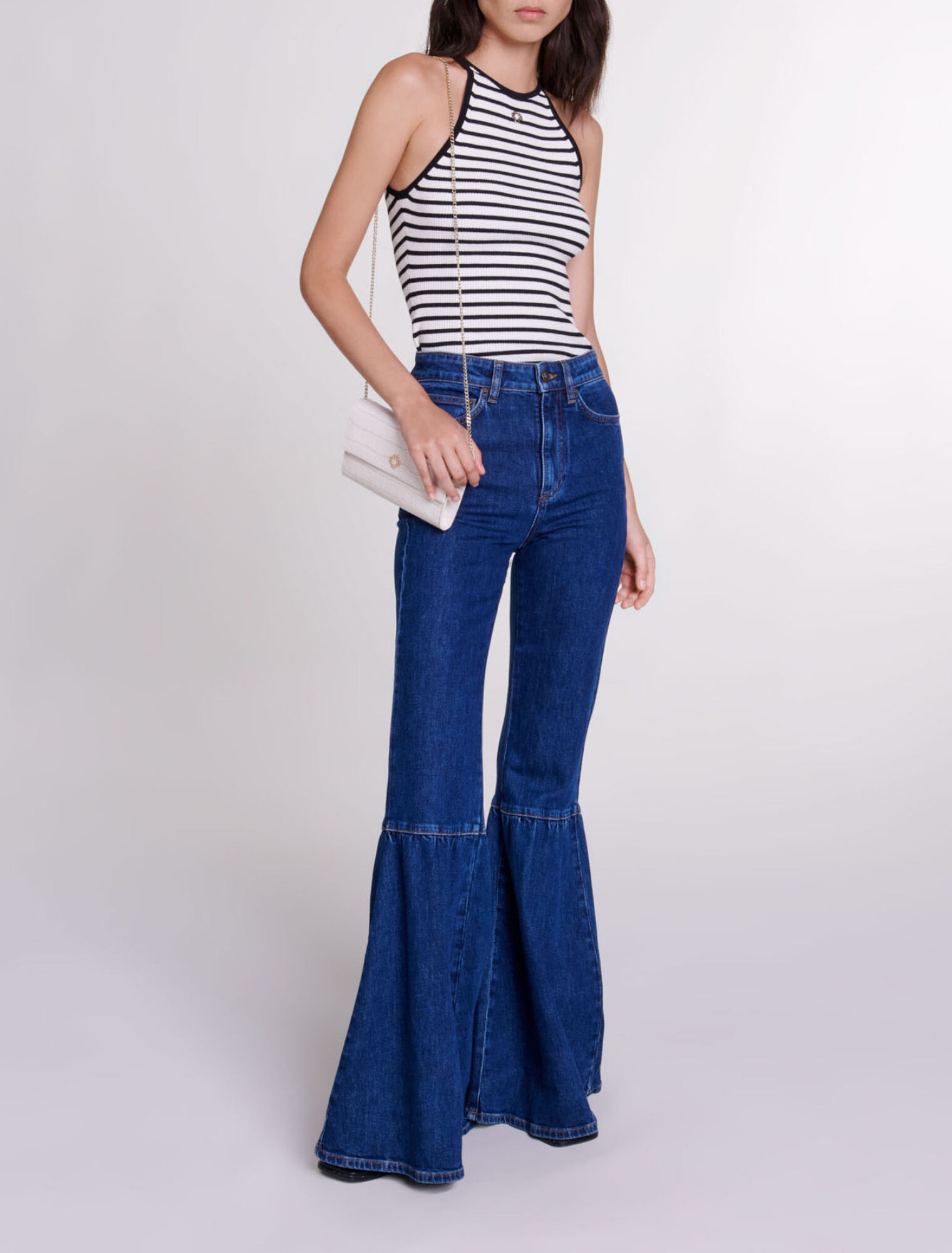 Bell Bottom Jeans With Short Frock Flared Jeans