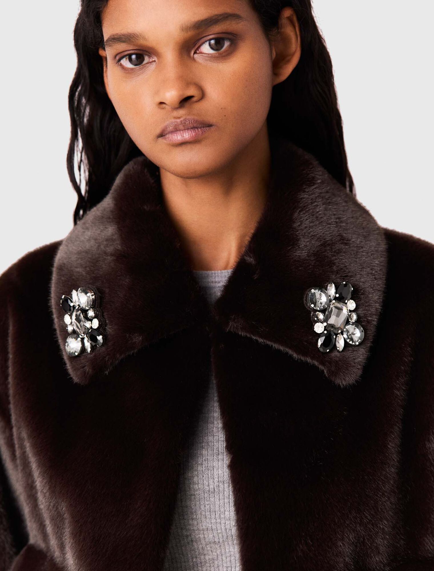 Short faux fur jacket
