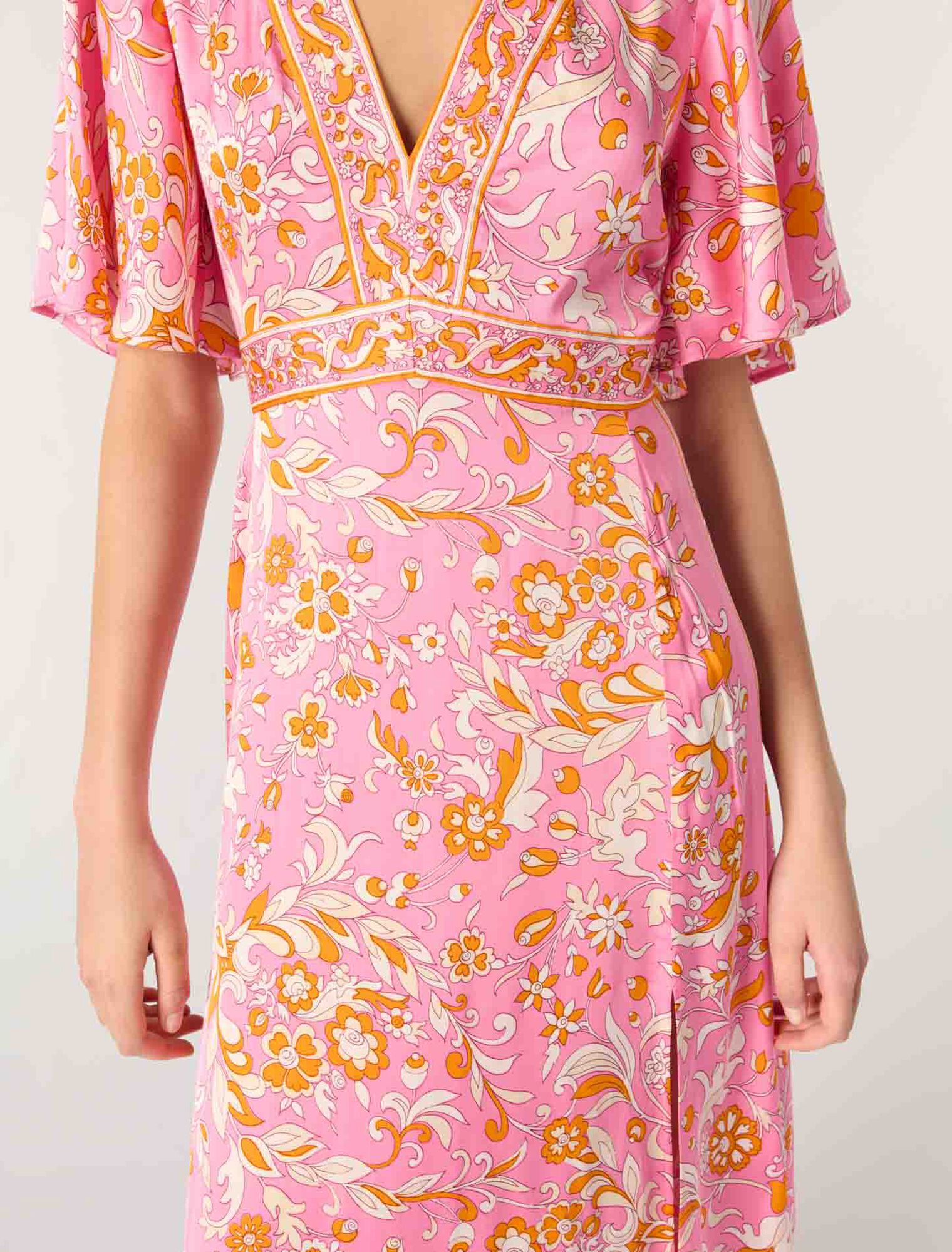 Robe longue fluide imprimée