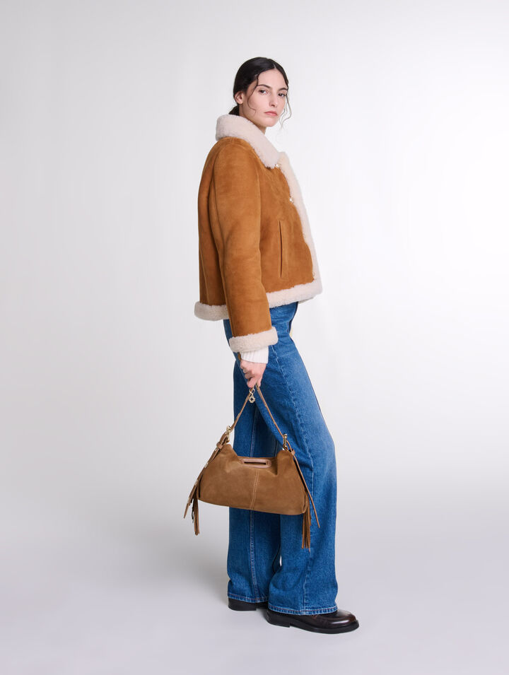 Shearling-effect fur coat