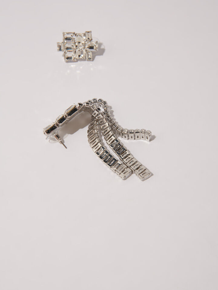 Boucles d'oreilles strass cascade