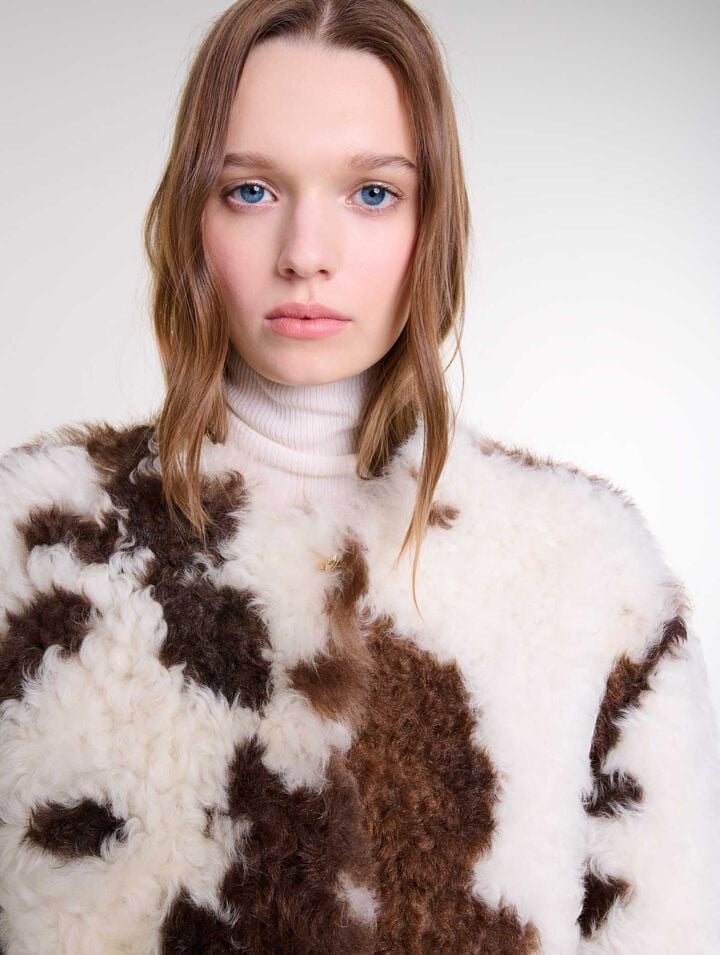 Peau lainée réversible