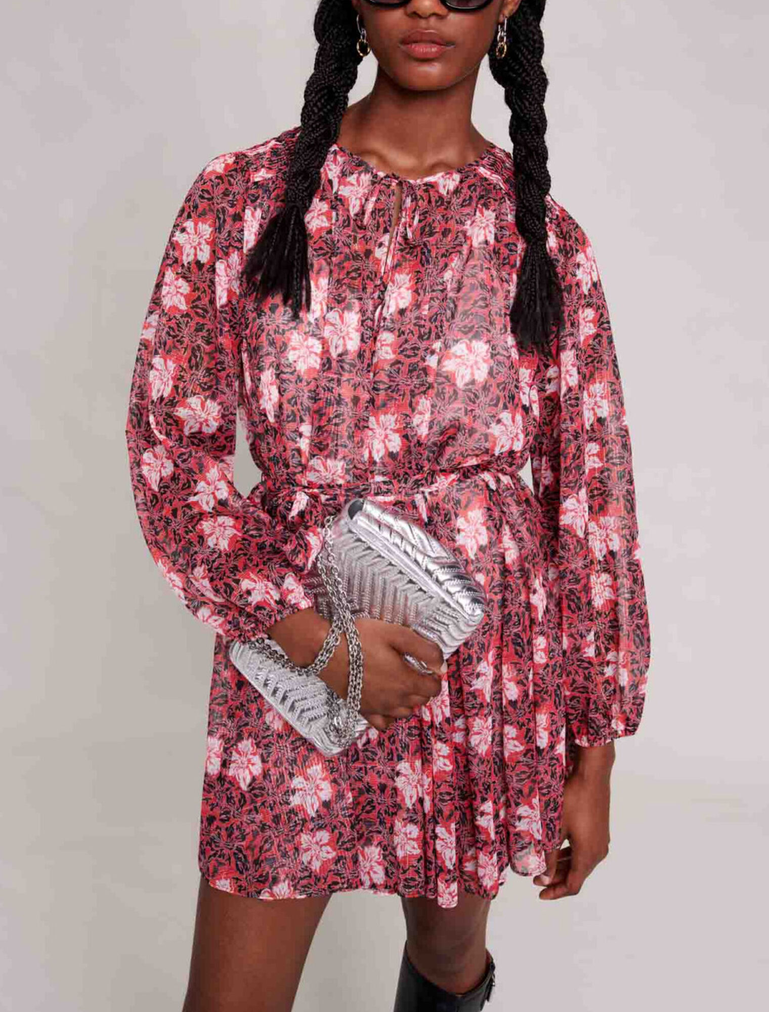Robe courte fleurie