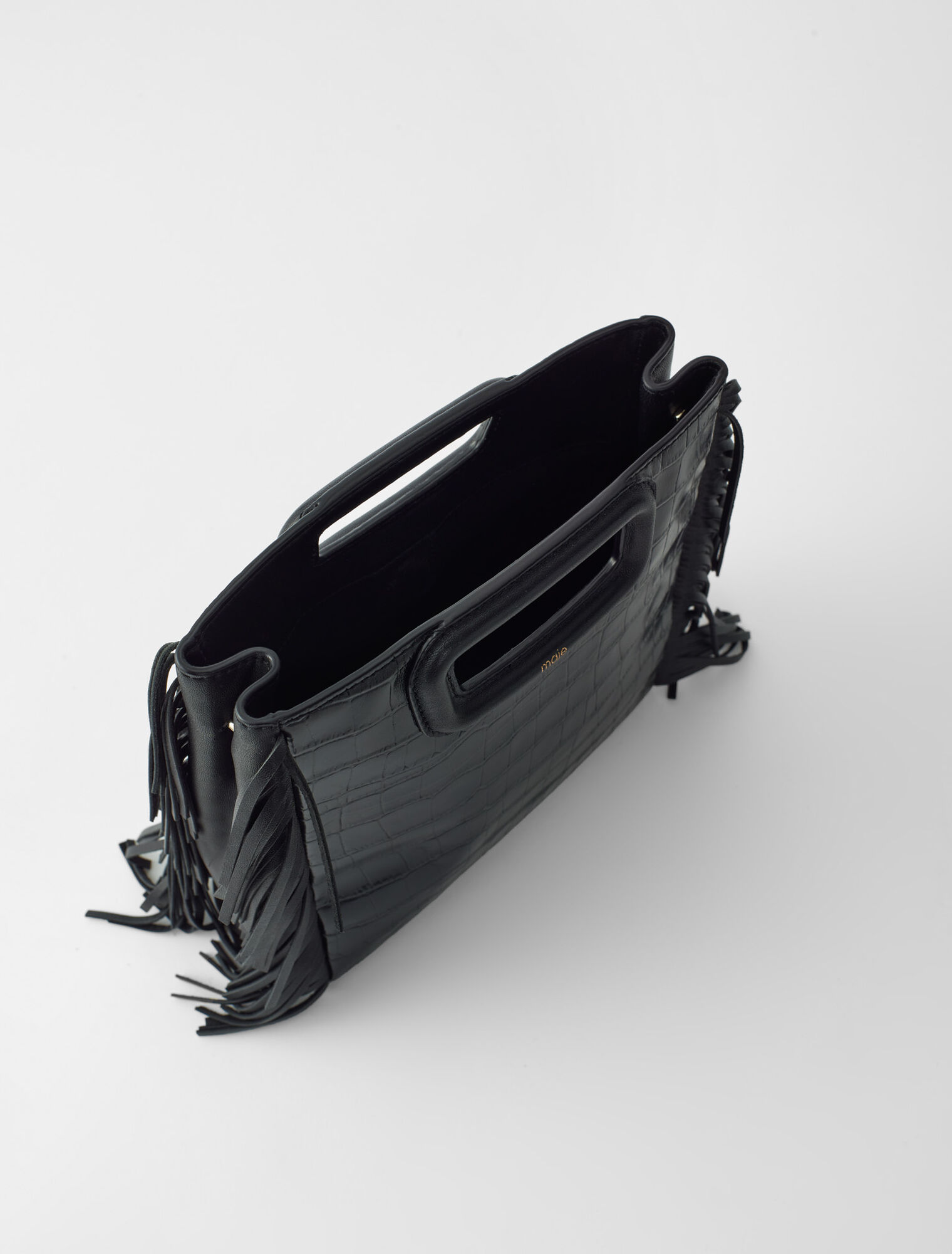 M bag in crocodile-effect leather