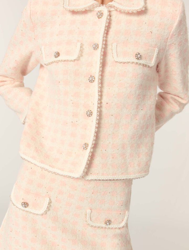 Veste en maille effet tweed