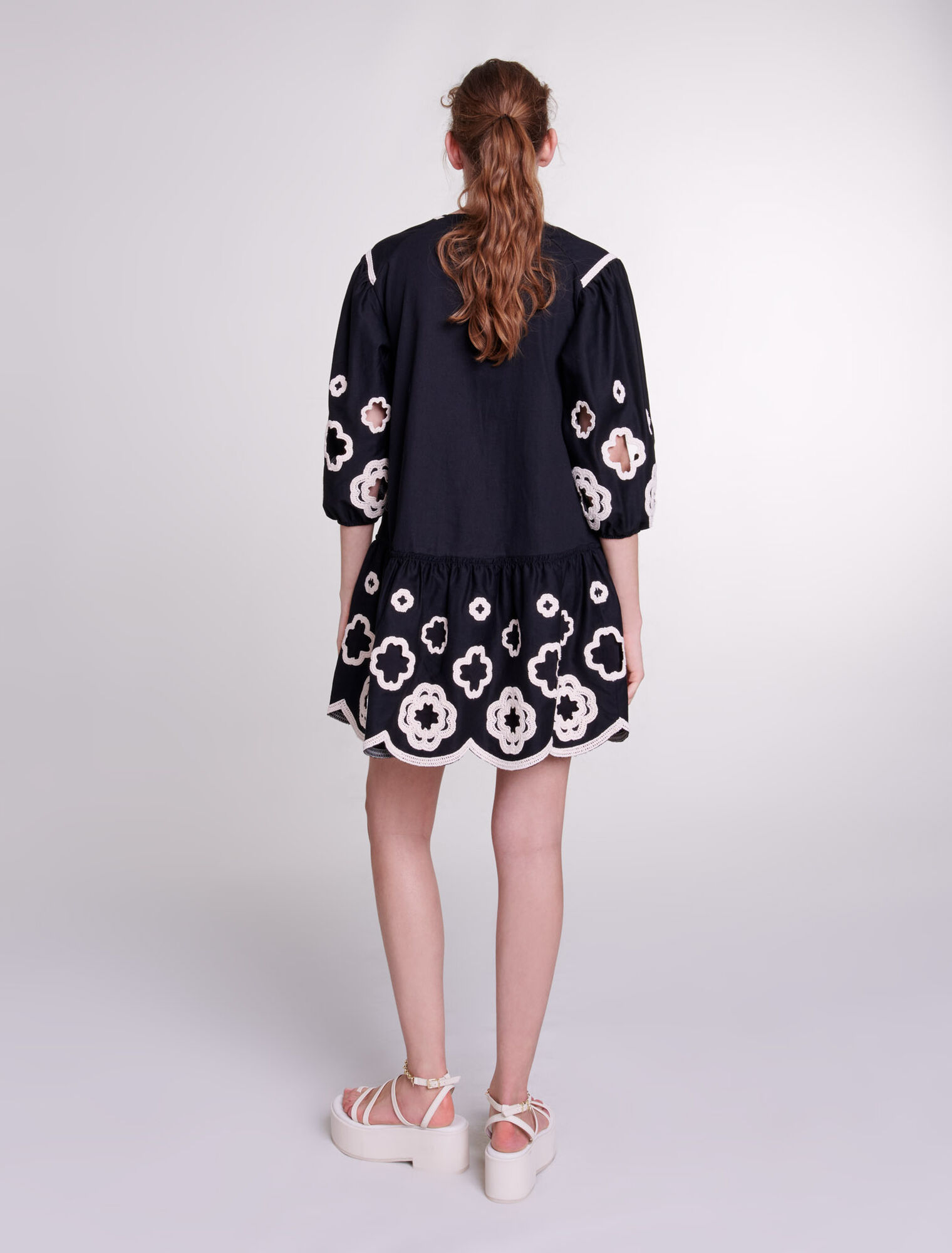 Robe tunique courte brodée