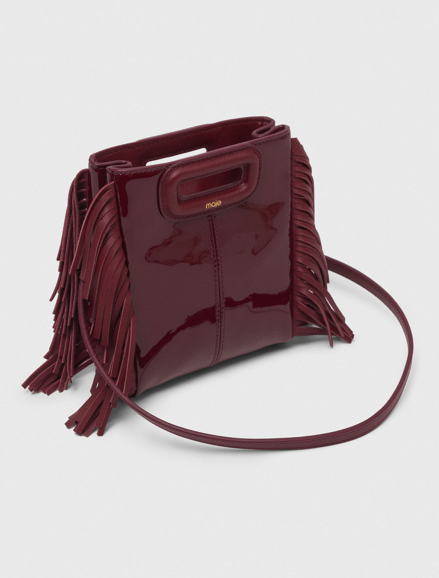 Sac M Mini en cuir verni