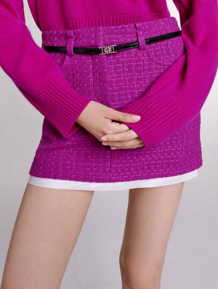 Mini-jupe en tweed