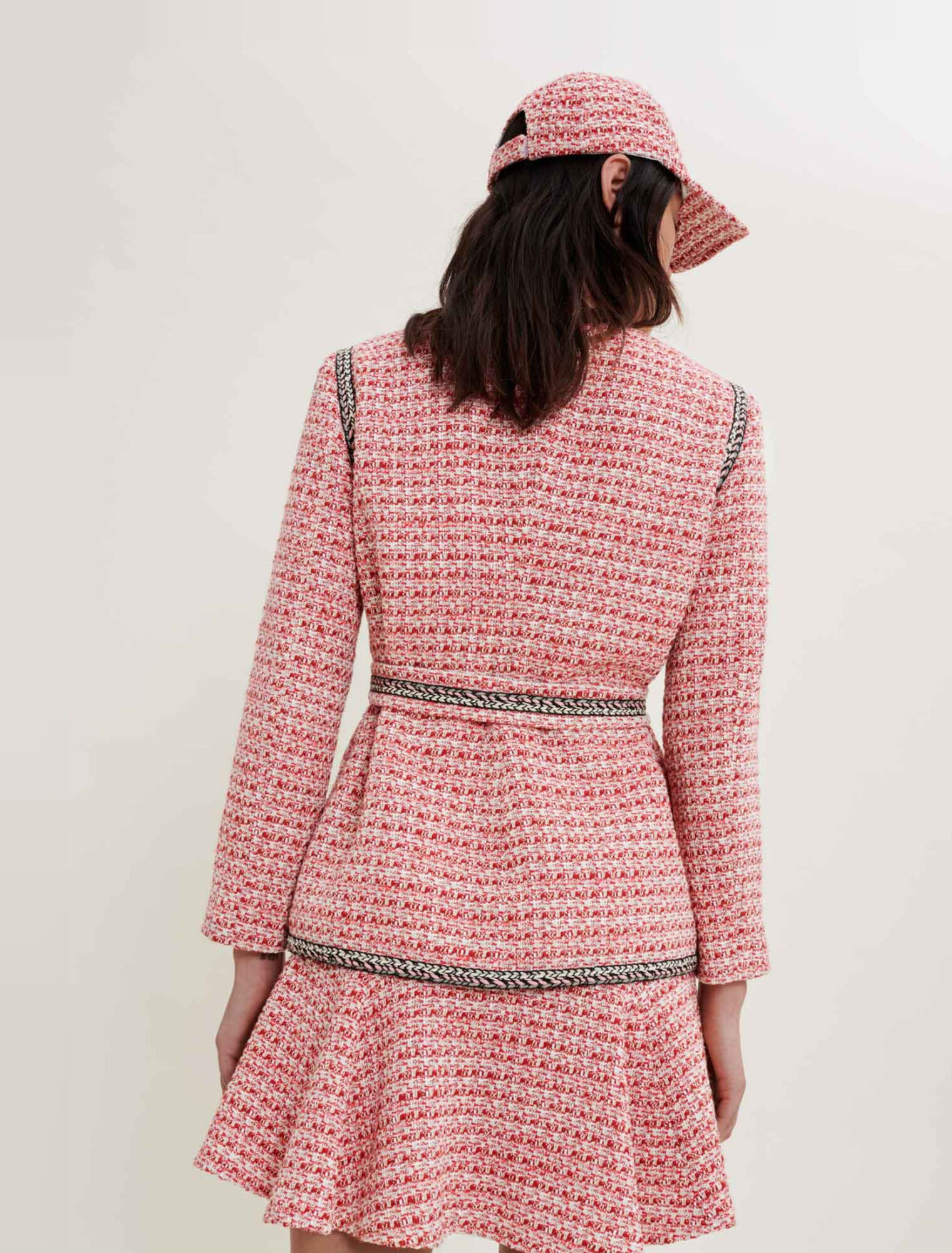 Tweed jacket with ethnic braids