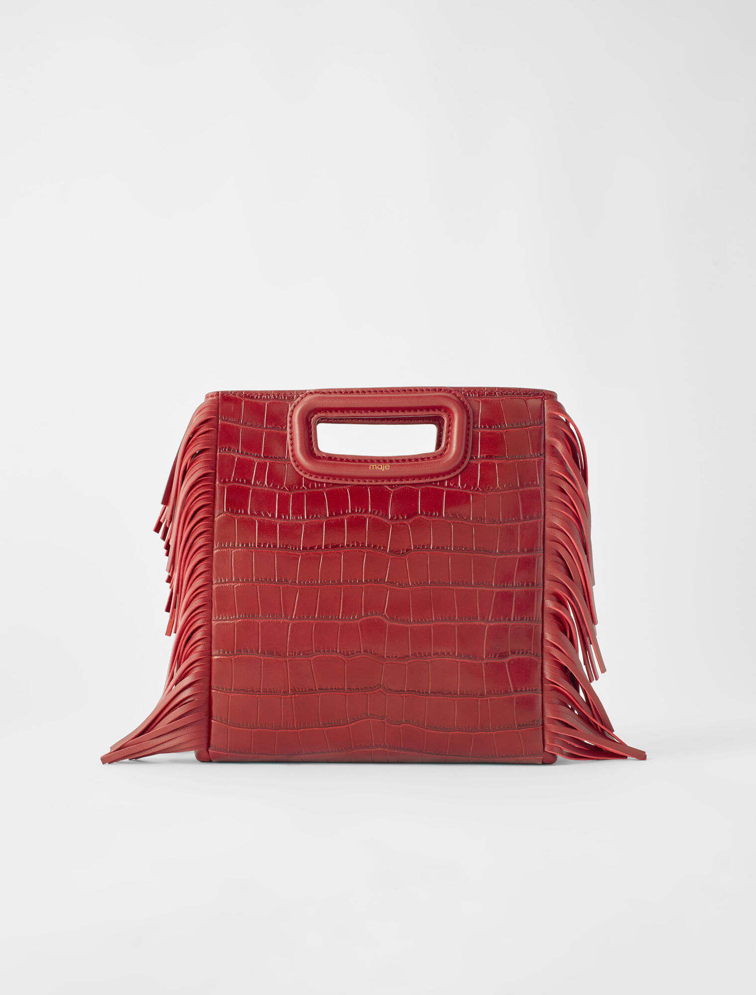 Sac M en cuir croco