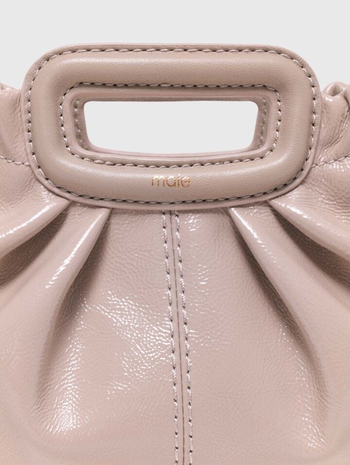 Mini clutch en cuir naplak