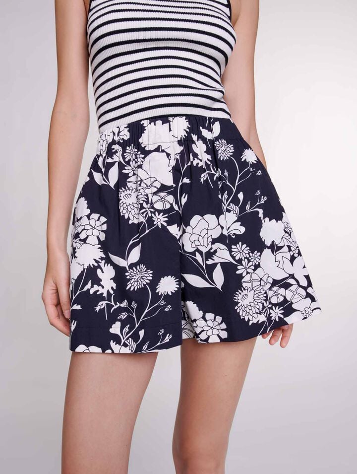 Short imprimé en coton
