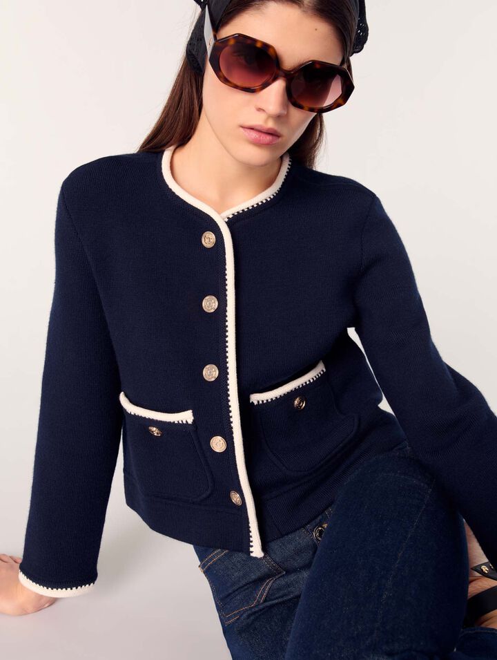 Cardigan en laine mélangée