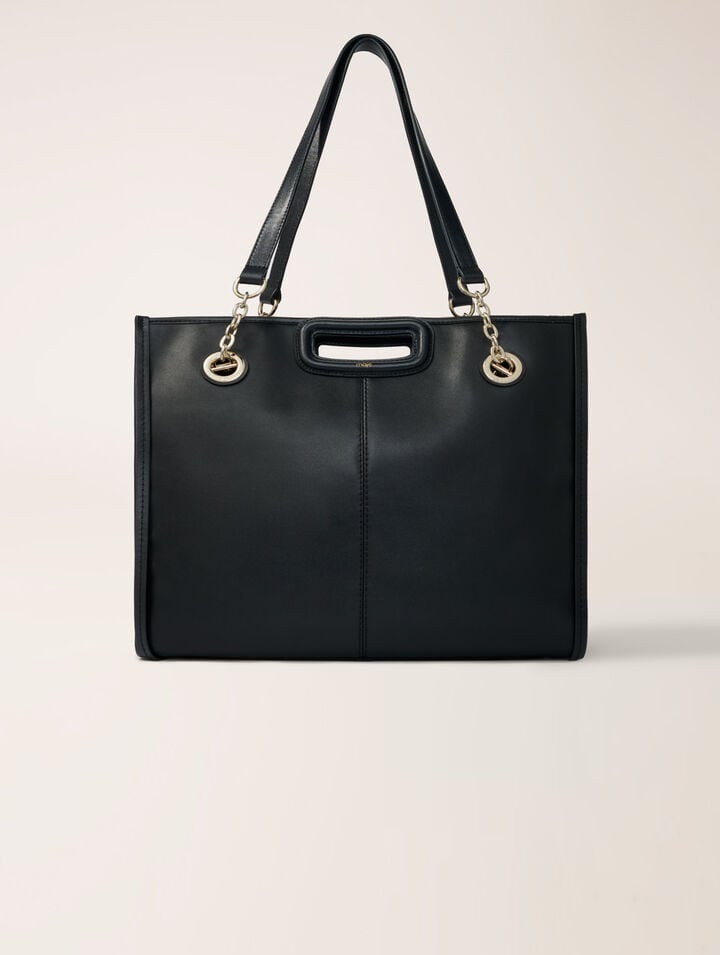 Cabas en cuir à franges