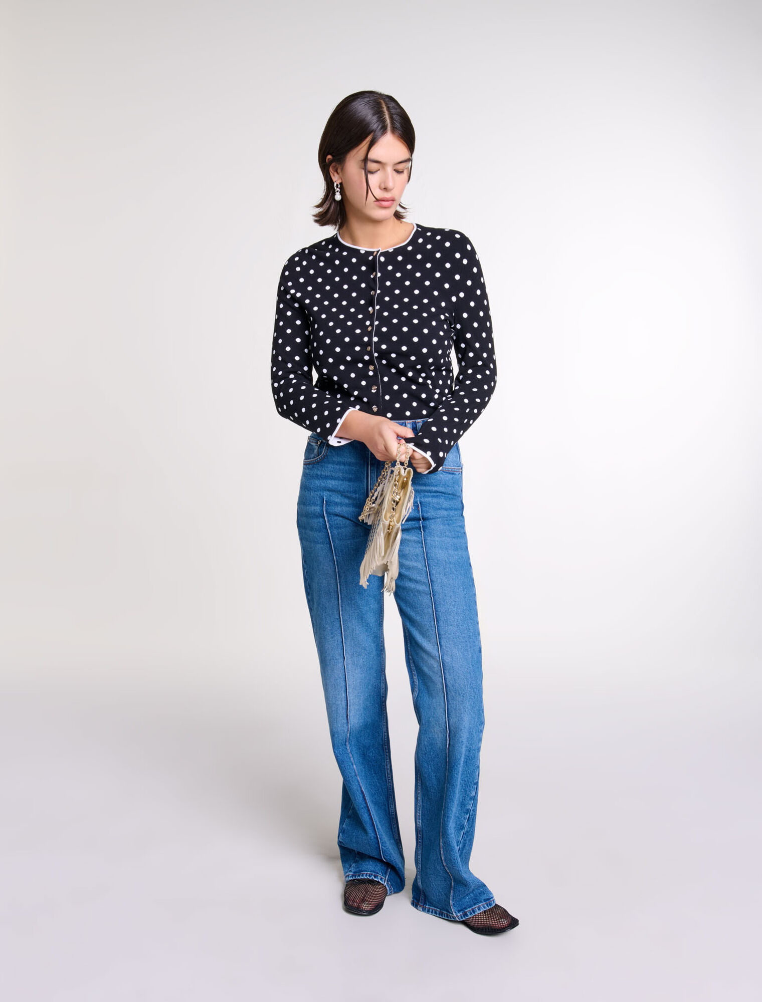 Cardigan en maille jacquard