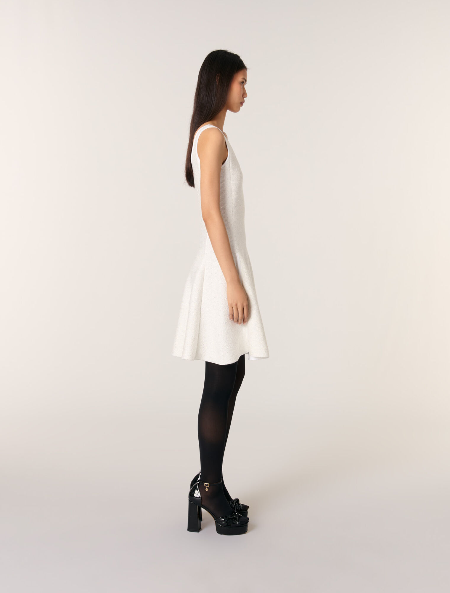 Sequin knit mini dress