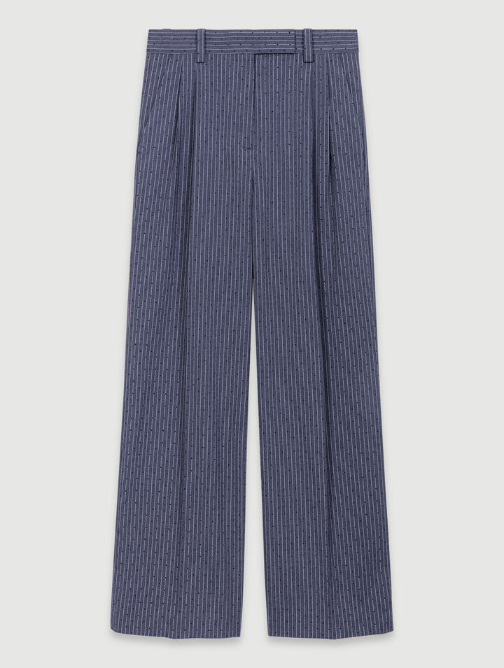 Pantalon de tailleur strassé