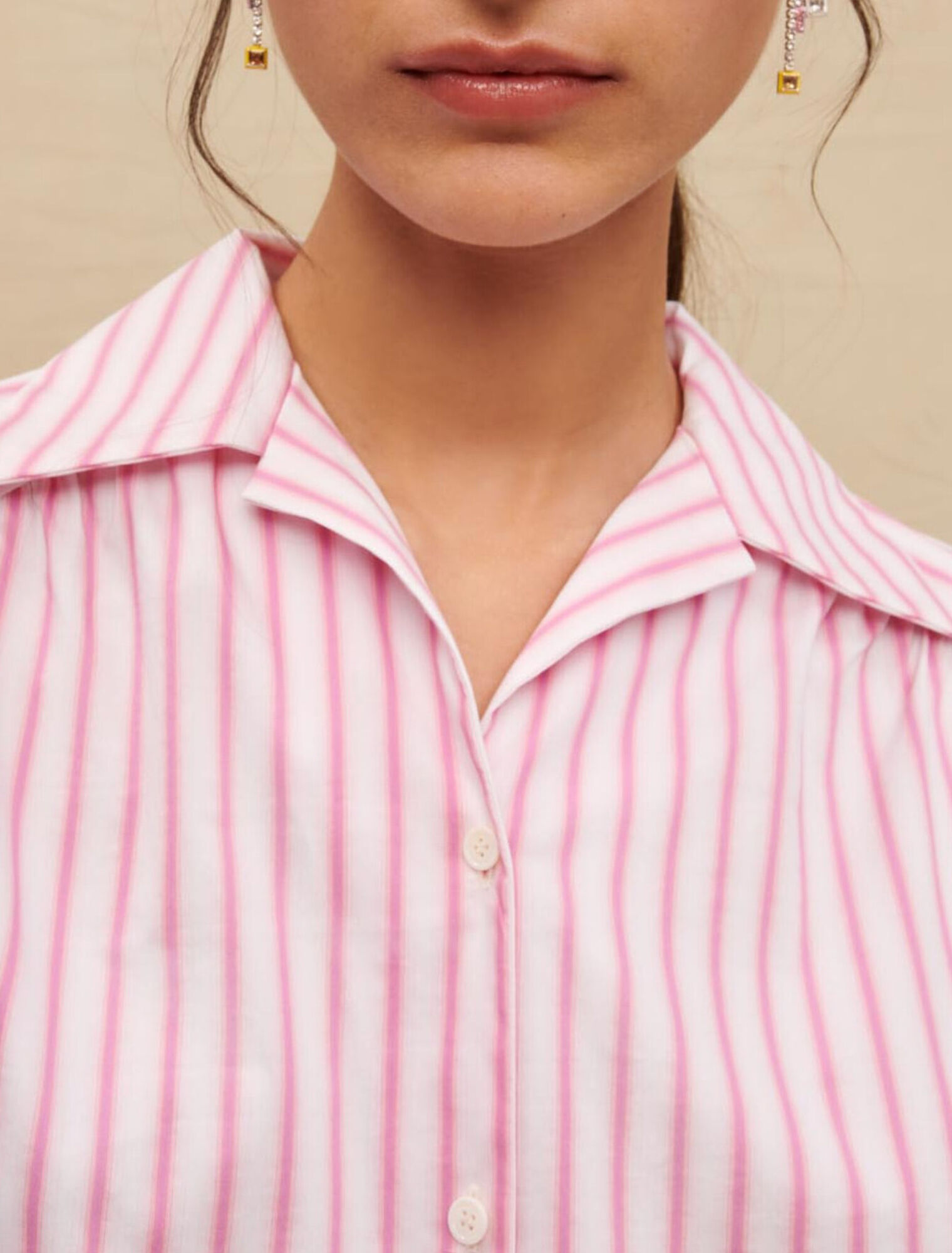 Chemise rayée manches volumineuses