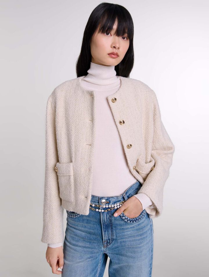 Veste courte en tweed